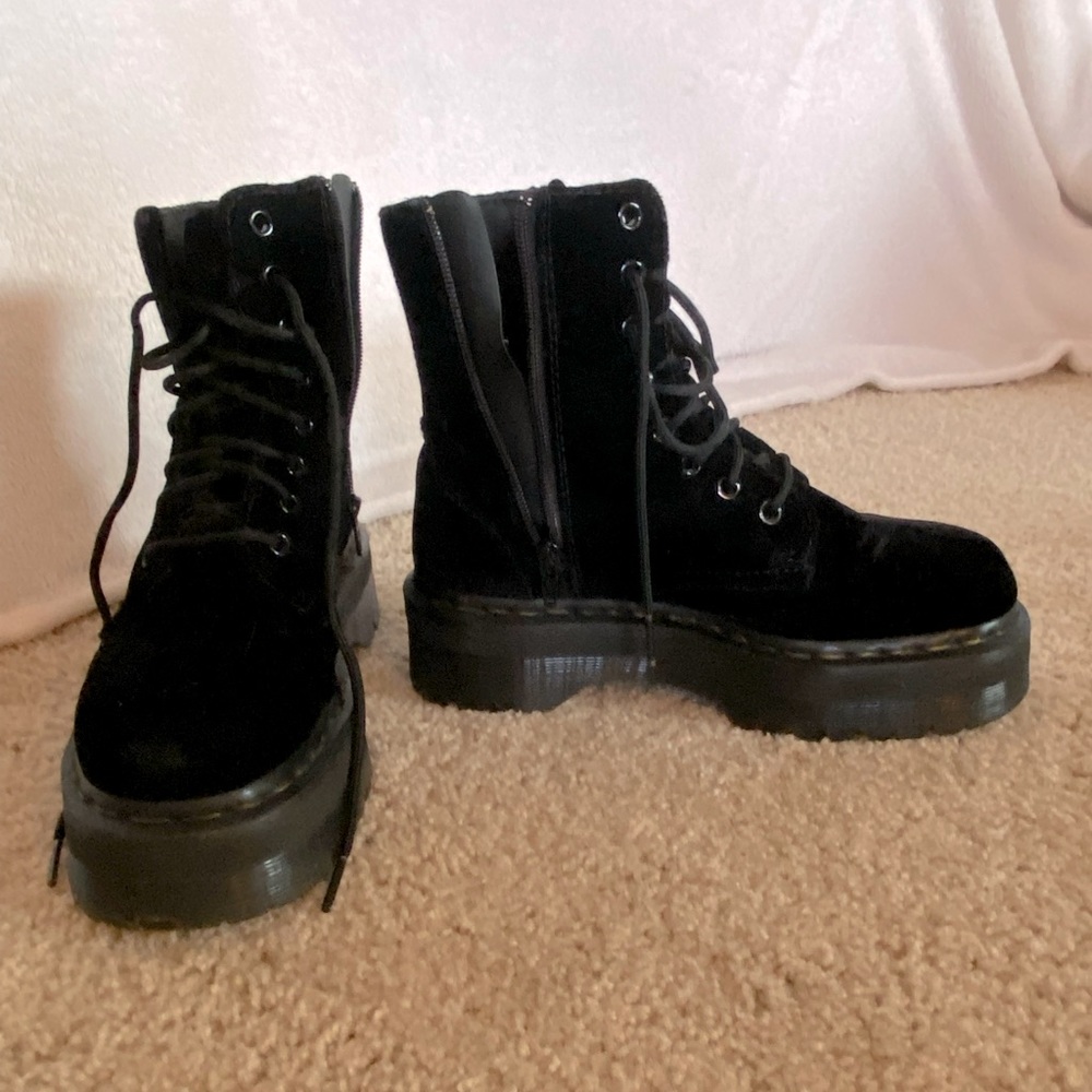 Dr. Martens Velvet Jadon Platform Boot